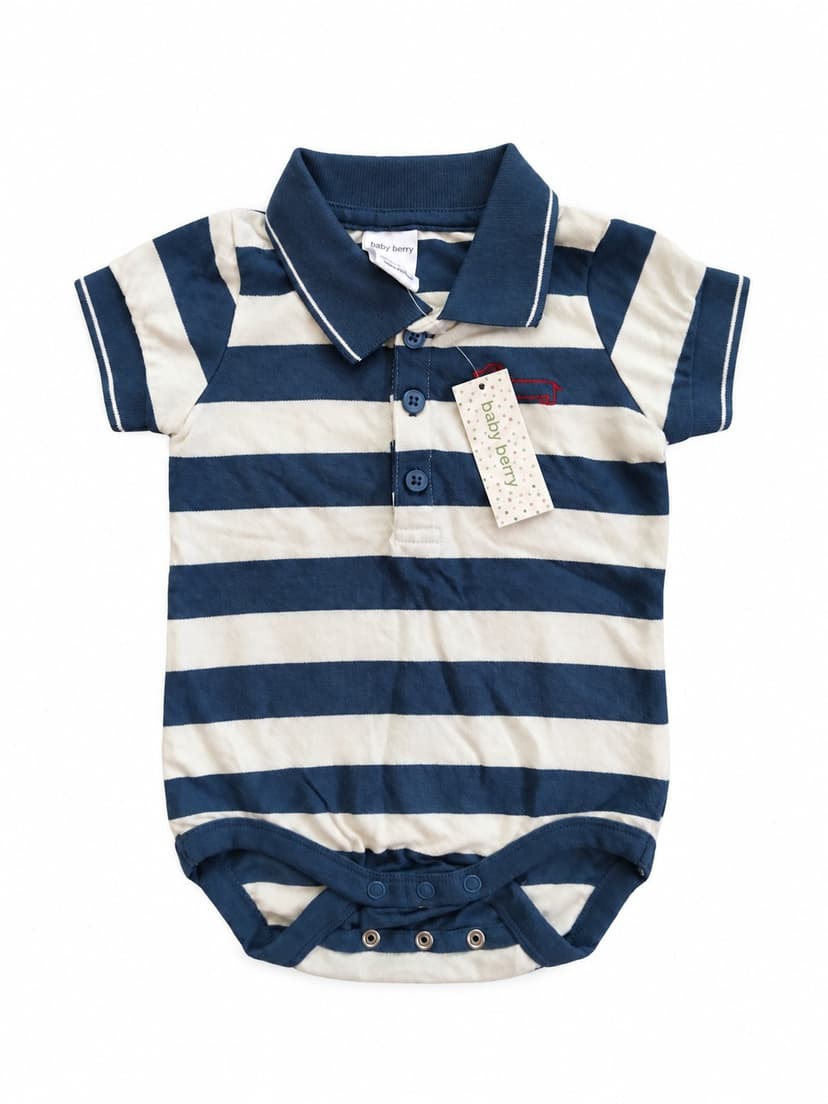 Baby Berry Striped Polo