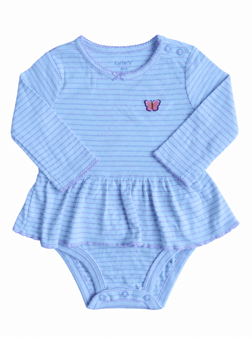 Carter’s Butterfly Stripe Skirted Bodysuit
